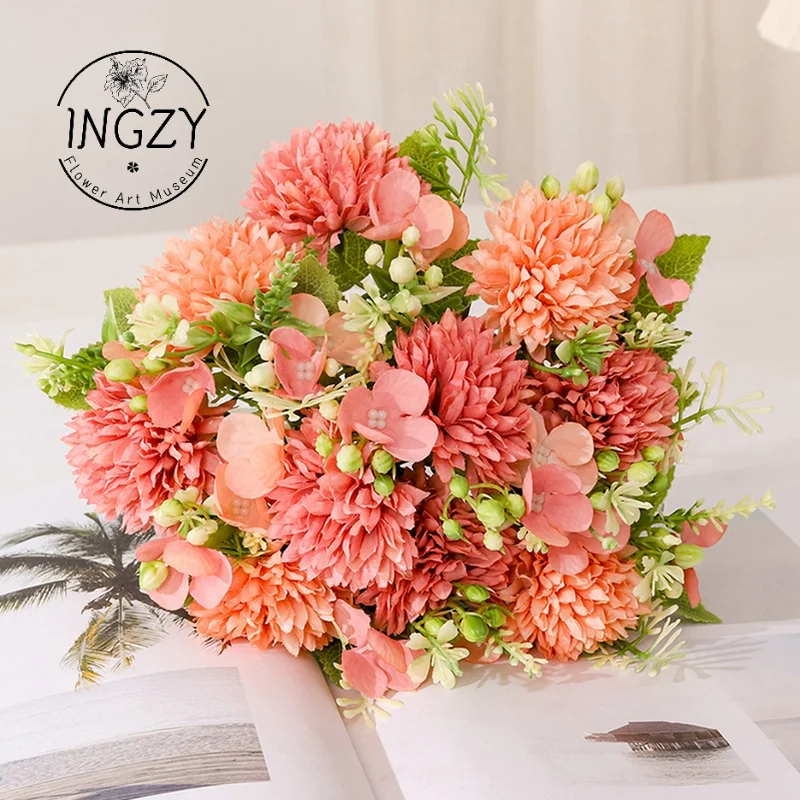 Artificial Flower beautiful peony artificial flower hydrangea silk fake bouquet for home wedding decoration DIY Home Accessories
Artificial Flower beautiful peony artificial flower hydrangea silk fake bouquet for home wedding decoration DIY Home Accessories