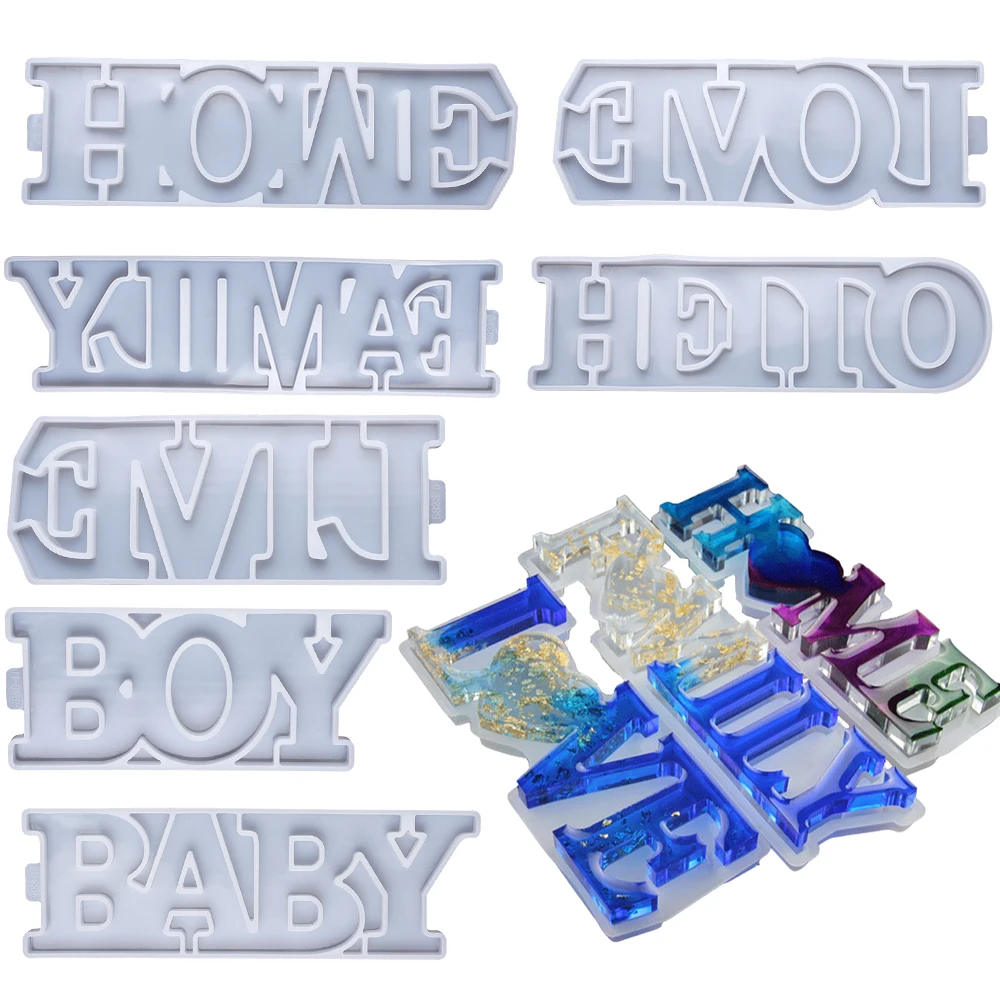 Home Love Silicone Mold Letters Epoxy Resin Mould for DIY Resin Crafts Casting Molds Home Decoration Jewelry Making Tool
Home Love Silicone Mold Letters Epoxy Resin Mould for DIY Resin Crafts Casting Molds Home Decoration Jewelry Making Tool