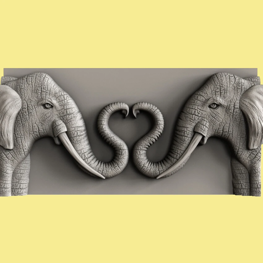 Elephants cnc stl 3D model relief for cnc router carving and engraving 3d printer artcam aspire
Elephants cnc stl 3D model relief for cnc router carving and engraving 3d printer artcam aspire