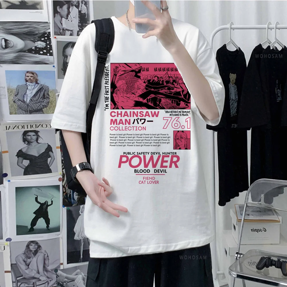 chainsaw man t shirt men summer anime harajuku Tee man Japanese manga clothes 
chainsaw man t shirt men summer anime harajuku Tee man Japanese manga clothes