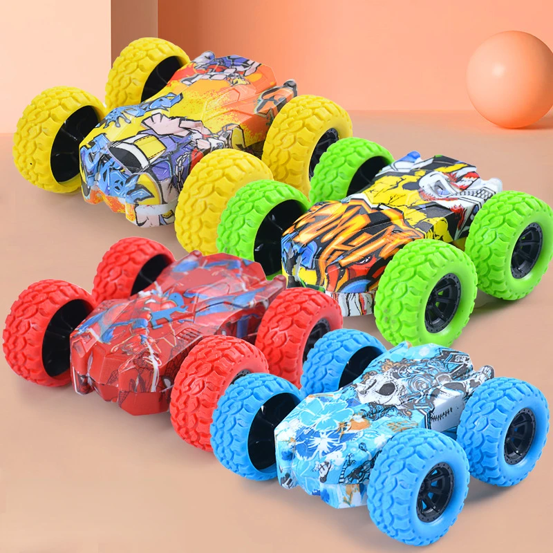 

Fun Double-Side Vehicle Car Toy Child Inertia Safety Crashworthiness Fall Resistance Shatter-Proof Model For Kids Boy Toy Car