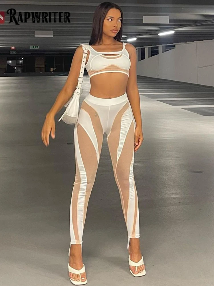 Rapwriter Mesh Sexy 2 Piece Set Women Tracksuit Patchwork Fitness Sporty Vest+Leggings Stretch Skinny Midnight Matching Outfits 
Rapwriter Mesh Sexy 2 Piece Set Women Tracksuit Patchwork Fitness Sporty Vest+Leggings Stretch Skinny Midnight Matching Outfits
