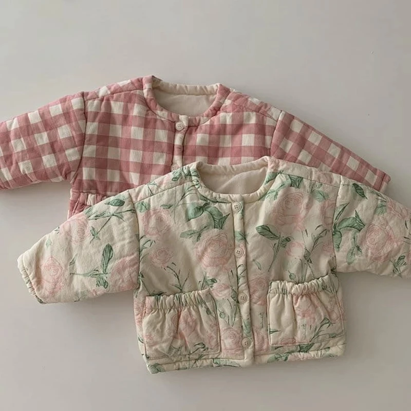 New Winter Kids Cotton Padded Jacket Children Cute Plaid Flower Cotton Coat Girls Tops
New Winter Kids Cotton Padded Jacket Children Cute Plaid Flower Cotton Coat Girls Tops