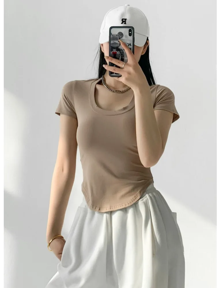 Women Organic Cotton Short Sleeved T-Shirt With Curved Hem Y264
Women Organic Cotton Short Sleeved T-Shirt With Curved Hem Y264