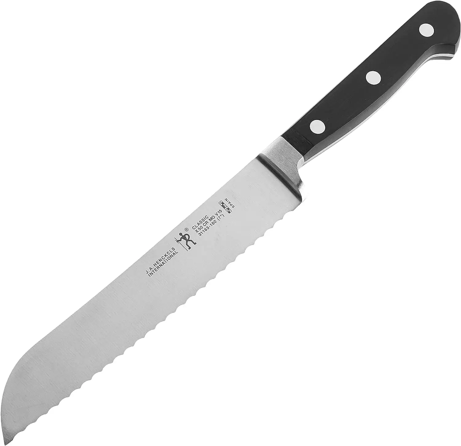 

Classic -Sharp 7-inch Bread Knife, Cake Knife , German Engineered Informed by 100+ Years of Mastery, Black