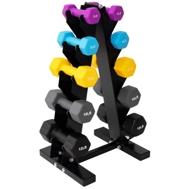 

BalanceFrom Dumbbell Set with Stand (3lbs, 5lbs, 8lbs, 10lbs, 12lbs set)