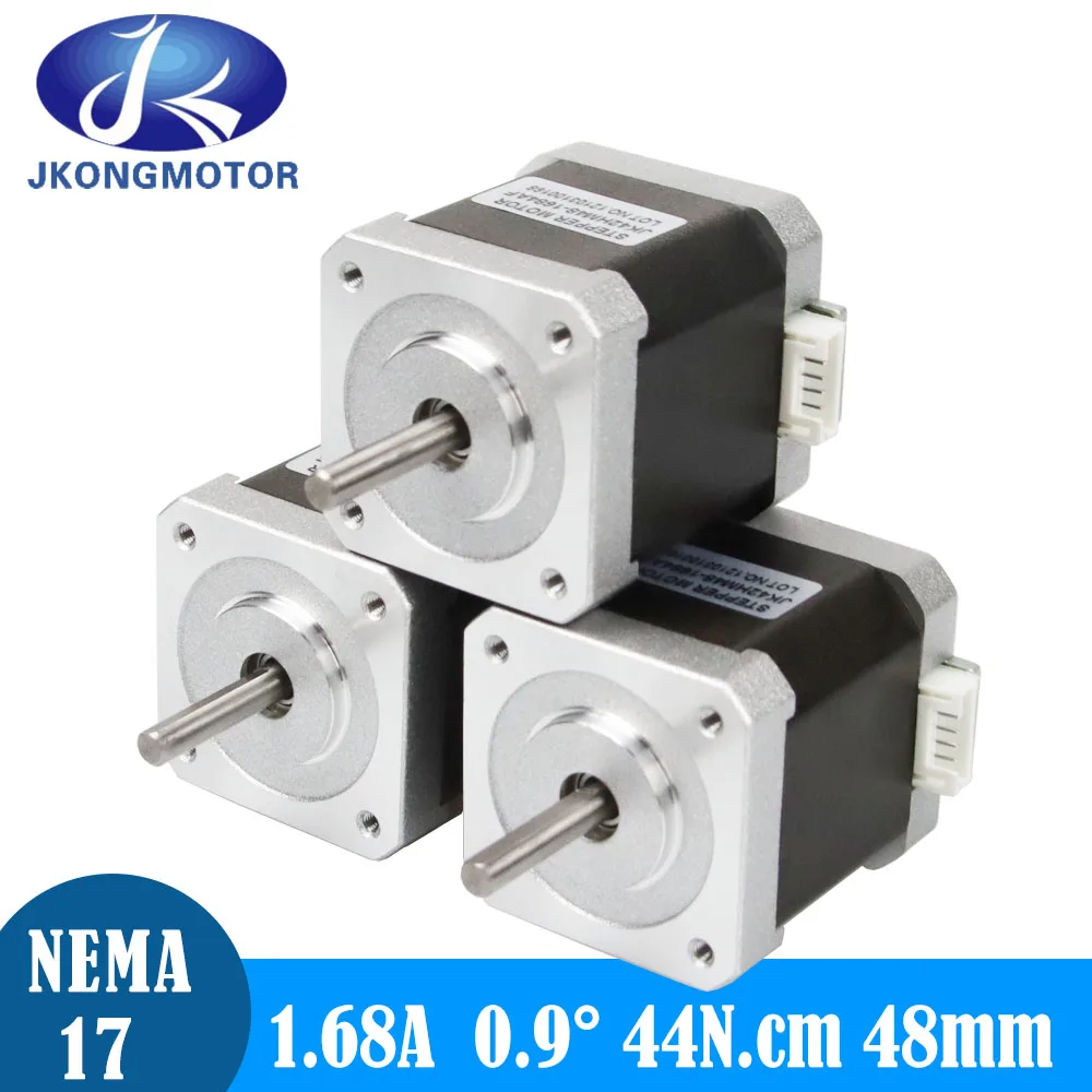 Jkongmotor 0,9 градуса Nema 17 Шаговый двигатель 1,68 А 48 мм 44 Нсм D-образный/круглый вал Nema17 Шаговый двигатель для DIY 3D-принтера Робот с ЧПУ
Jkongmotor 0,9 градуса Nema 17 Шаговый двигатель 1,68 А 48 мм 44 Нсм D-образный/круглый вал Nema17 Шаговый двигатель для DIY 3D-принтера Робот с ЧПУ