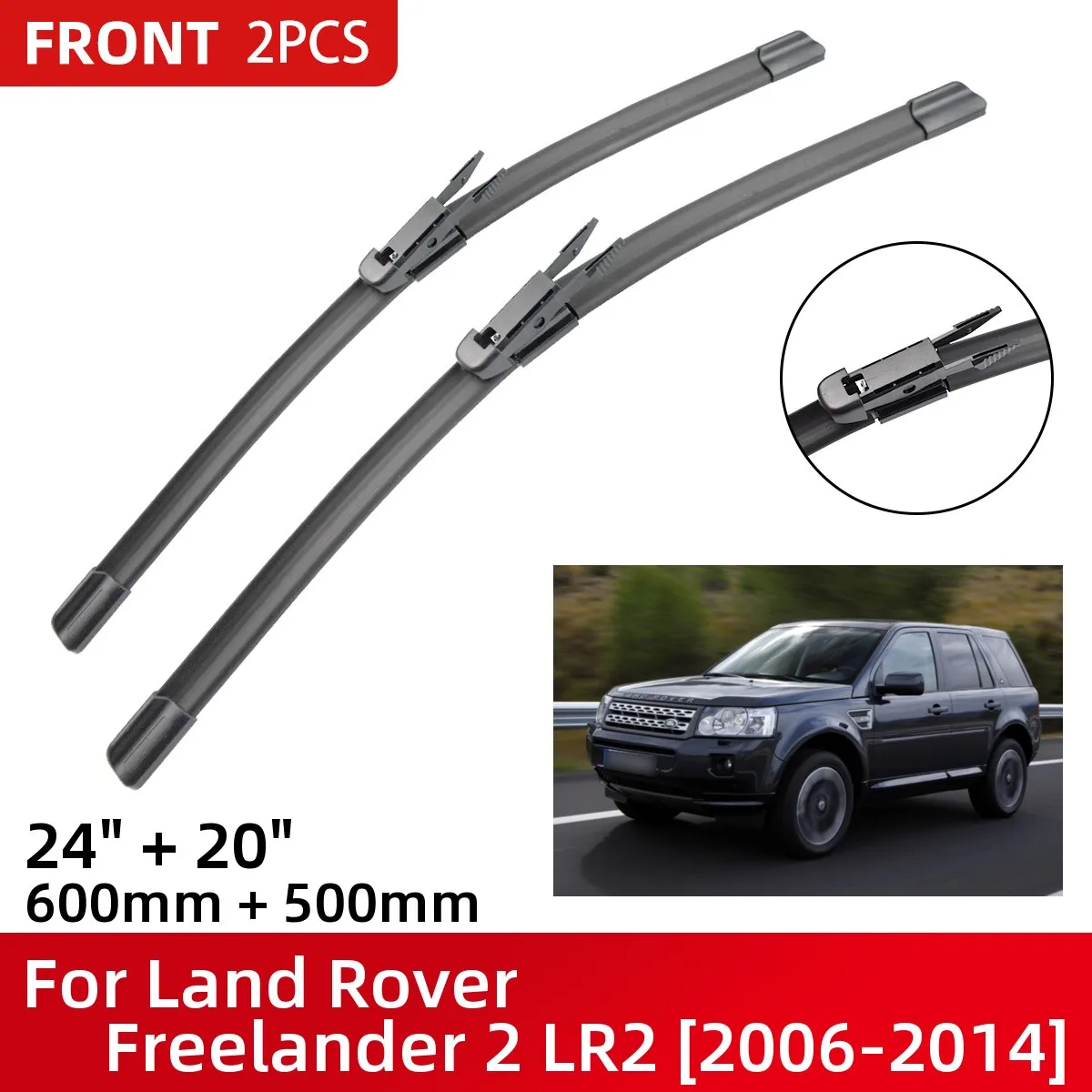 Front Wiper Blades For Land Rover Freelander 2 LR2 2006-2014 Windshield Windscreen Window 24"+20" 2009 2010 2011 2012 2013 2014
Front Wiper Blades For Land Rover Freelander 2 LR2 2006-2014 Windshield Windscreen Window 24"+20" 2009 2010 2011 2012 2013 2014