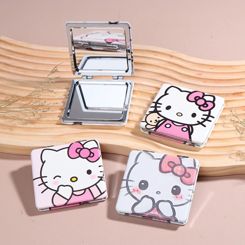 Зеркало Hello Kitty портативное маленькое зеркало Sanrio портативные складные зеркала