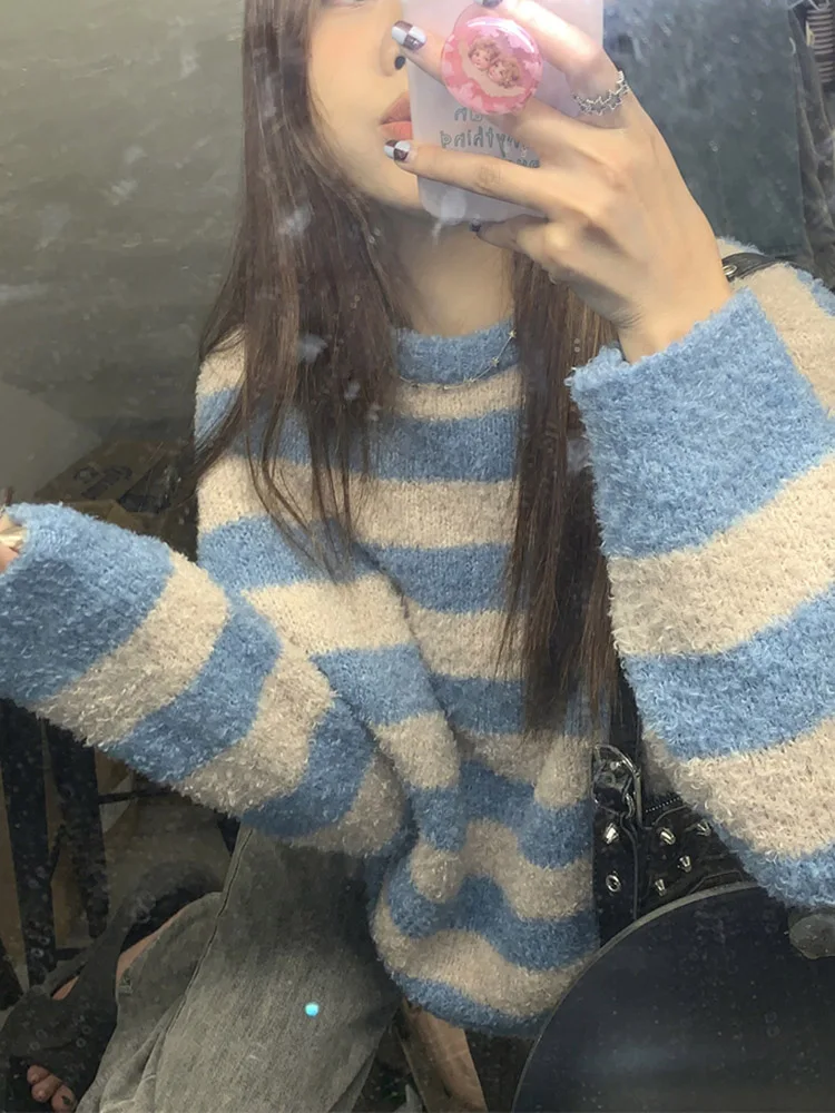 Loose Striped Knite Sweater Women 2023 Winter New In Korean Fashion 2000s Clothes Long Sleeve Pullover VintageTops
Loose Striped Knite Sweater Women 2023 Winter New In Korean Fashion 2000s Clothes Long Sleeve Pullover VintageTops