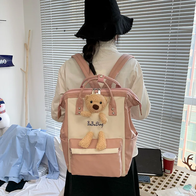 Women Backpack Large Capacity Storage Pack Waterproof Mother and Baby Bag Fashion Handbag Mommy Bag Cute Bear Doll
Women Backpack Large Capacity Storage Pack Waterproof Mother and Baby Bag Fashion Handbag Mommy Bag Cute Bear Doll