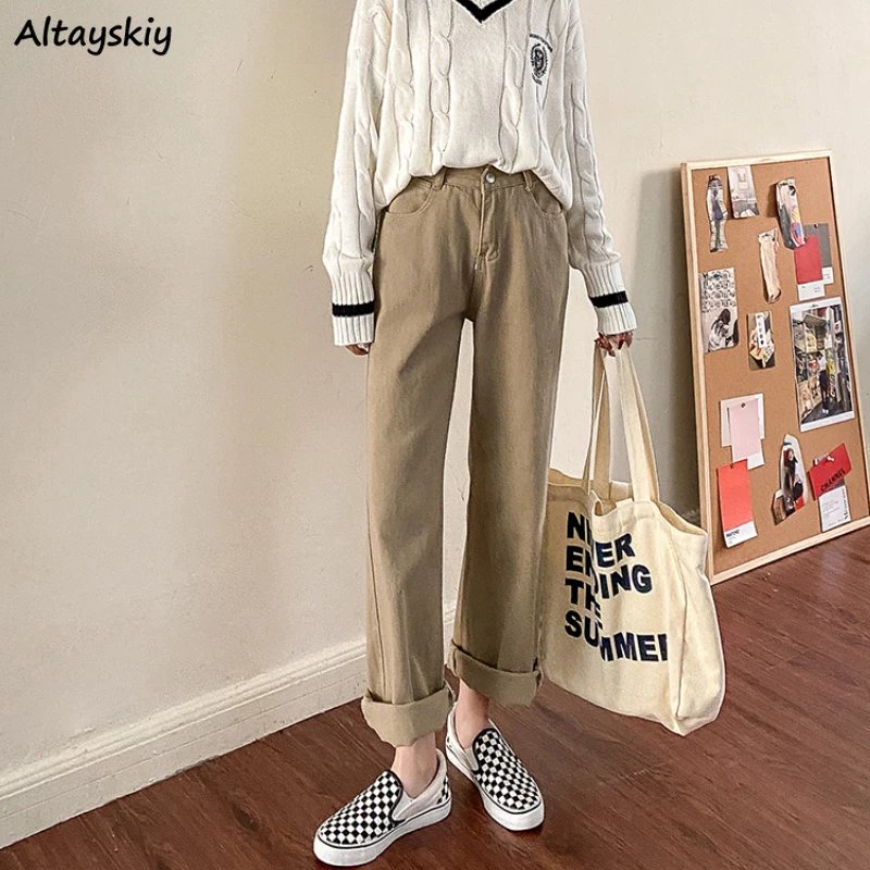 Jeans Women Retro Trendy Loose Casual Ulzzang All-match Simple Trousers New Arrival Cozy Students College Mujer High Waist Ins
Jeans Women Retro Trendy Loose Casual Ulzzang All-match Simple Trousers New Arrival Cozy Students College Mujer High Waist Ins
