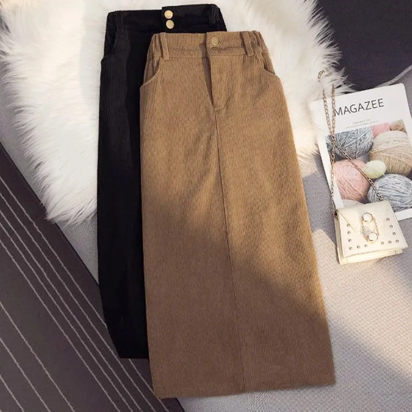 Вельветовая юбка А-силуэта на осень и зиму, подходящая ко всему винтажная Женская модная Плотная юбка с высокой талией
Вельветовая юбка А-силуэта на осень и зиму, подходящая ко всему винтажная Женская модная Плотная юбка с высокой талией