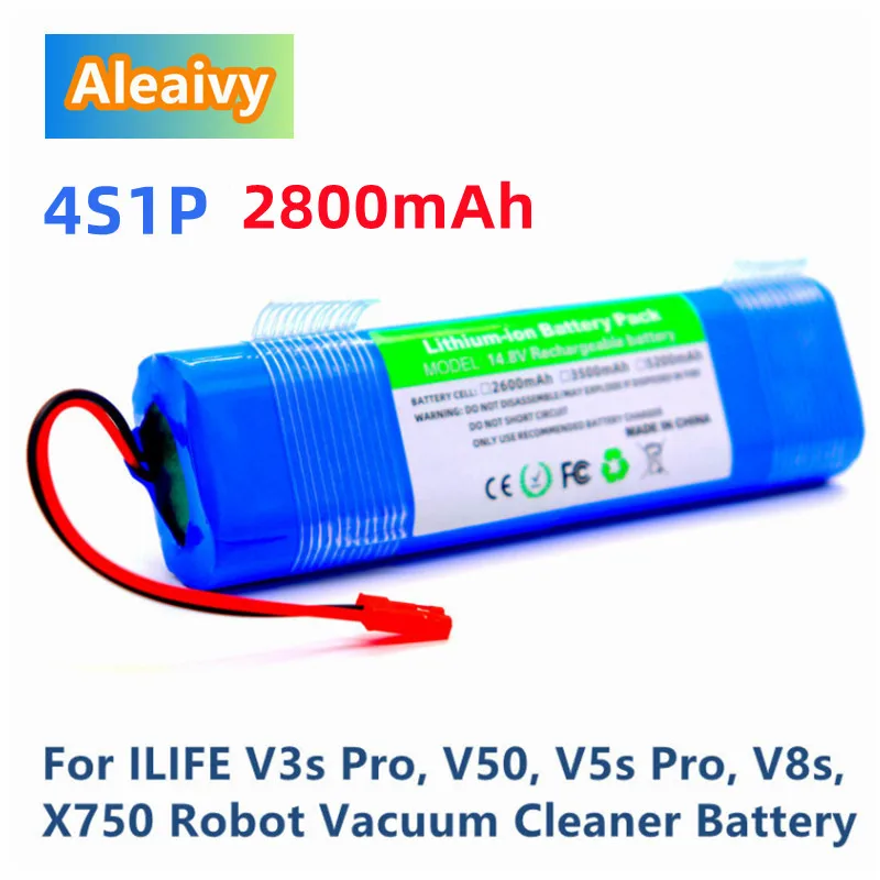 New 14.8V 2600mAh Rechargeable Battery for ILIFE V3s Pro, V50, V5s Pro, V8s, X750, For ZACO V3, V40, V5s Pro, V5x Robot Battery
New 14.8V 2600mAh Rechargeable Battery for ILIFE V3s Pro, V50, V5s Pro, V8s, X750, For ZACO V3, V40, V5s Pro, V5x Robot Battery