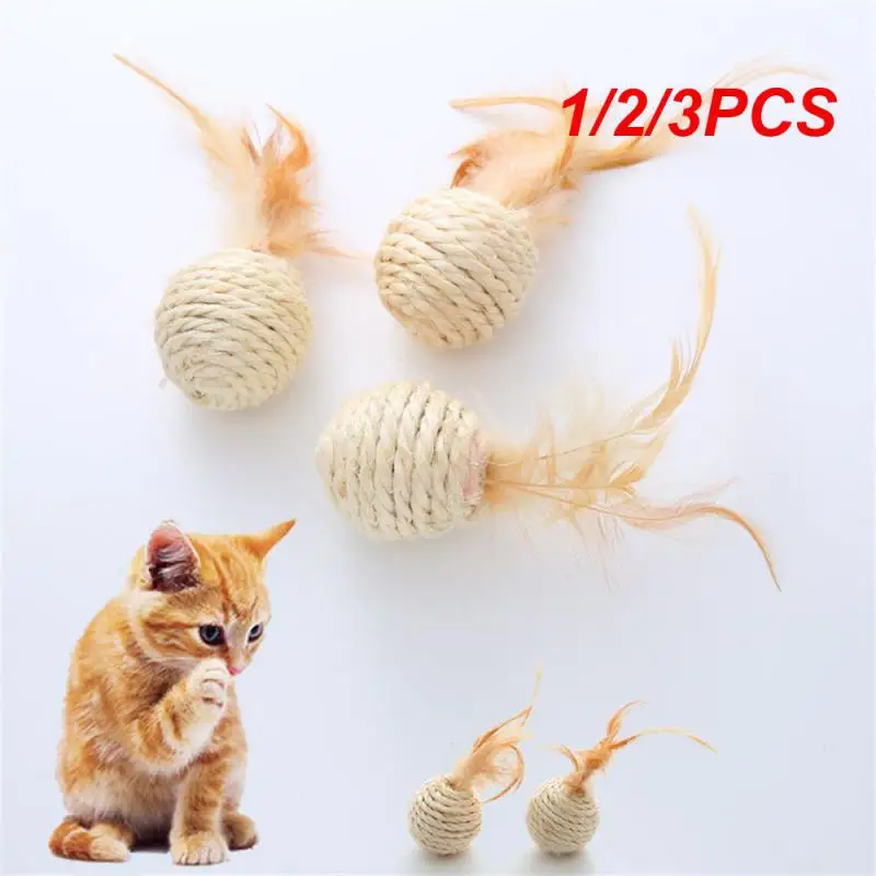 1/2/3PCS Feather Sisal Ball Interactive Rattan Ball Round Faux Feather Pet Supplies Cat Bell Ball Funny Cat Toy
1/2/3PCS Feather Sisal Ball Interactive Rattan Ball Round Faux Feather Pet Supplies Cat Bell Ball Funny Cat Toy