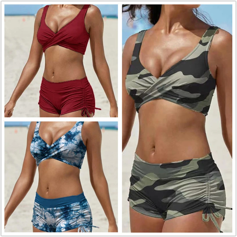 Sexy Women's High Waist Swimsuit Suit Bikini Large Size Split Swimsuit black Fashion New Bikini Suit camouflage Swimsuit
Sexy Women's High Waist Swimsuit Suit Bikini Large Size Split Swimsuit black Fashion New Bikini Suit camouflage Swimsuit