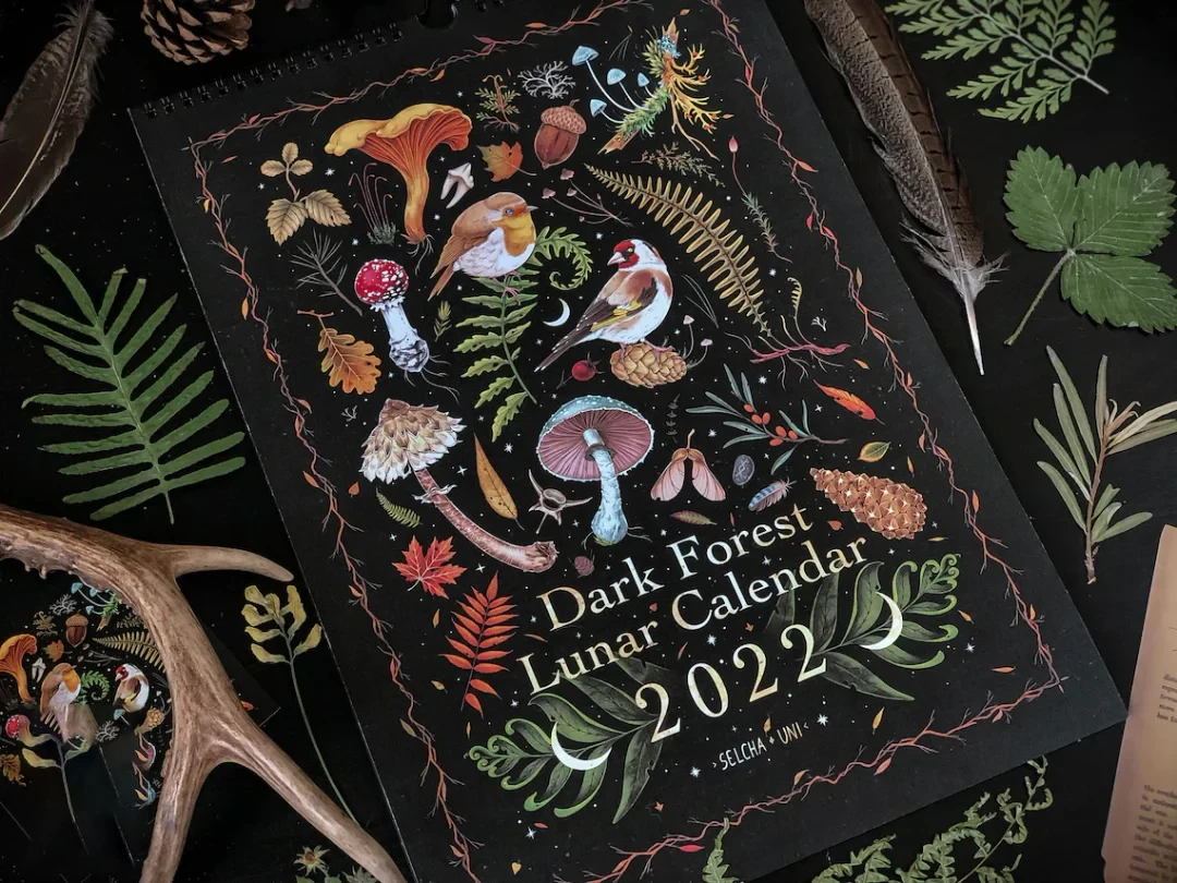Dark Forest Lunar Calendar 2022 Gift New 
Dark Forest Lunar Calendar 2022 Gift New