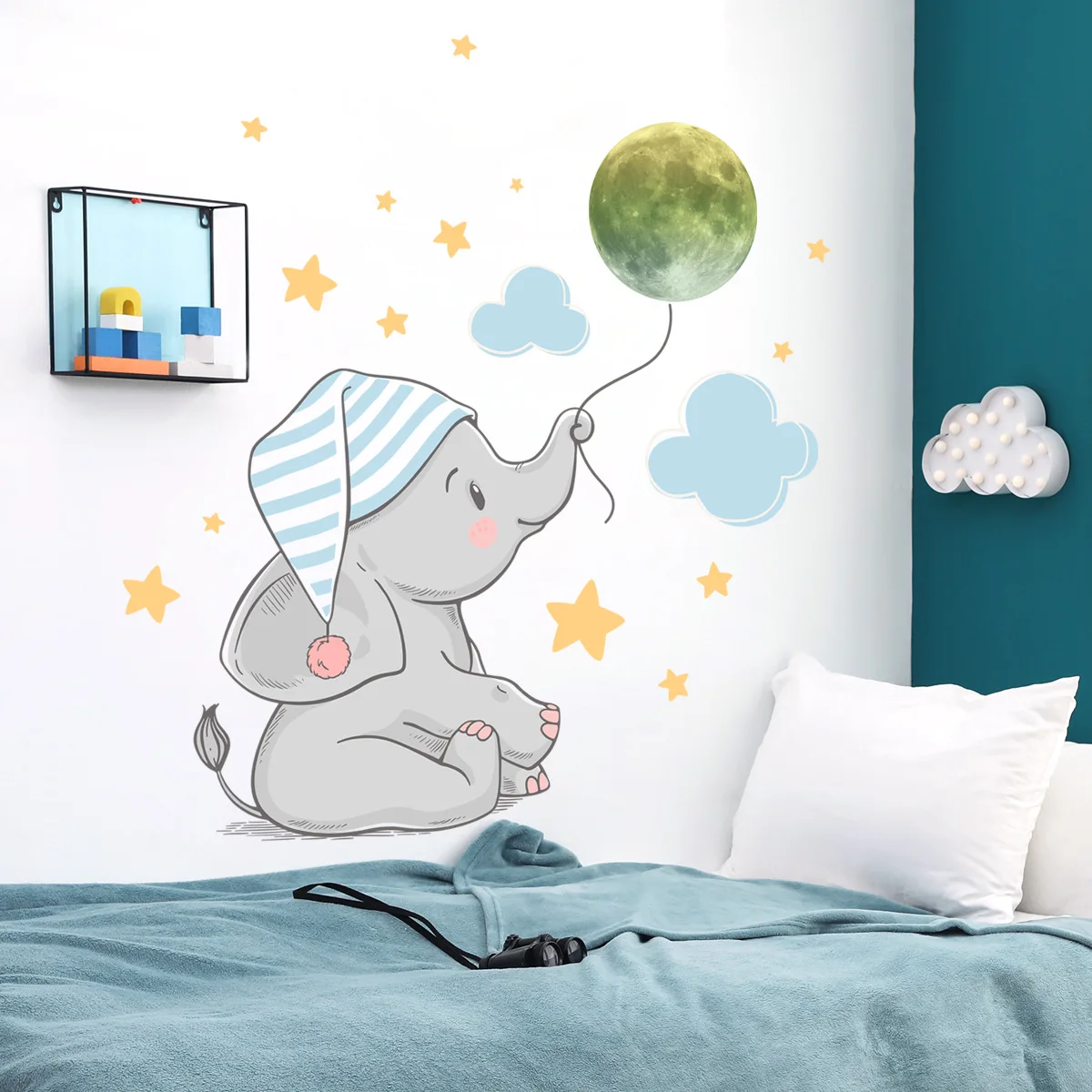 Custom Luminous Moon Elephant Cartoon Wall Stickers Children's Room Bedroom Creative Simple Decorative Wall Stickers
Custom Luminous Moon Elephant Cartoon Wall Stickers Children's Room Bedroom Creative Simple Decorative Wall Stickers