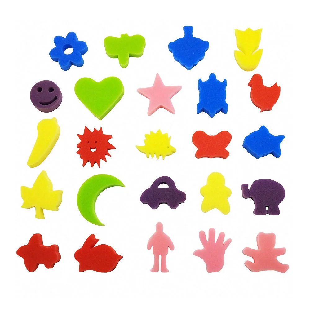 24pcs Kids Drawing Toys DIY Graffiti Sponge Toddler Art Supplies Brushes Stencil Seal Painting Tools for Children Drawing Toy
24pcs Kids Drawing Toys DIY Graffiti Sponge Toddler Art Supplies Brushes Stencil Seal Painting Tools for Children Drawing Toy