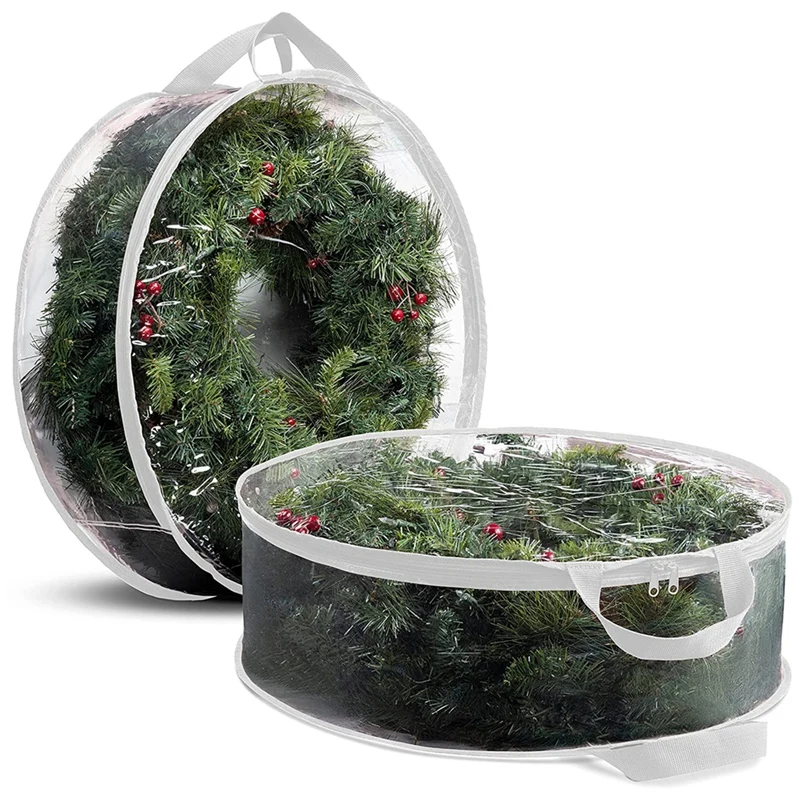 2-Pack Christmas Wreath Storage Bag 24 Inches-Double Zipper, Waterproof, Holiday Wreath Storage Bag
2-Pack Christmas Wreath Storage Bag 24 Inches-Double Zipper, Waterproof, Holiday Wreath Storage Bag