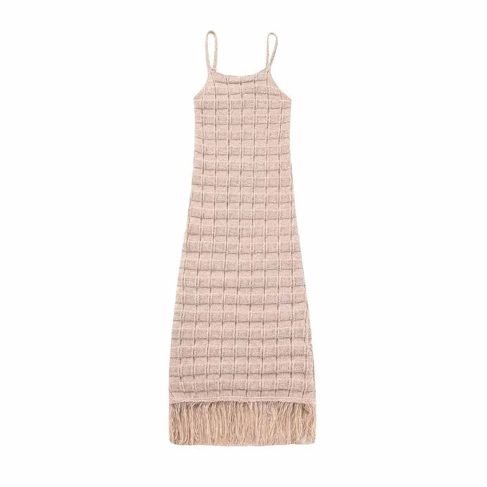 TRAF Dress 2023 Summer New Tassel Decorate Fine Needle Knitting Slim Chic Female Wrap Buttocks Dress Vestidos Mujer 
TRAF Dress 2023 Summer New Tassel Decorate Fine Needle Knitting Slim Chic Female Wrap Buttocks Dress Vestidos Mujer