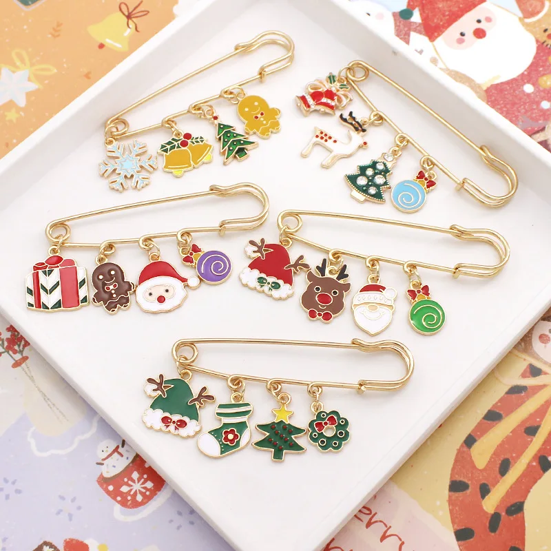 Christmas Brooch Xmas Tree Santa Rinhoo Merry Claus Glove Sock Snowman Deer Snowflake Chain Tassel Big Needle Pins Party Jewelry
Christmas Brooch Xmas Tree Santa Rinhoo Merry Claus Glove Sock Snowman Deer Snowflake Chain Tassel Big Needle Pins Party Jewelry