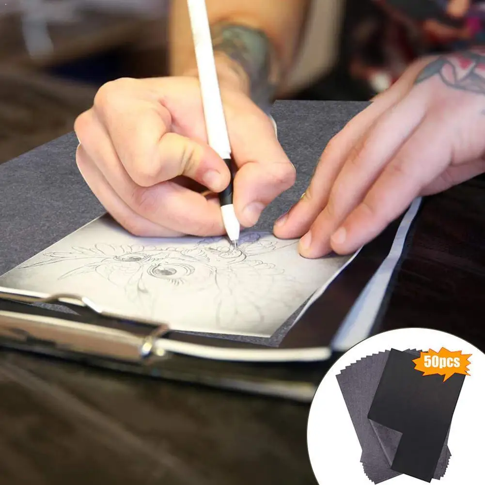 50Pcs/Set Black A4 Copy Carbon Paper Painting Tracing Painting Painting Paper Reusable Graphite Tracing Accessories Legible T0D3
50Pcs/Set Black A4 Copy Carbon Paper Painting Tracing Painting Painting Paper Reusable Graphite Tracing Accessories Legible T0D3