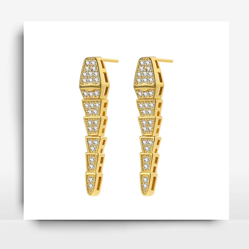 Korean Style New Fashion Zircon Snake-Shaped Long Earrings For Women's Jewelry High-Grade Versatile ins Cool Style Accessories
Korean Style New Fashion Zircon Snake-Shaped Long Earrings For Women's Jewelry High-Grade Versatile ins Cool Style Accessories