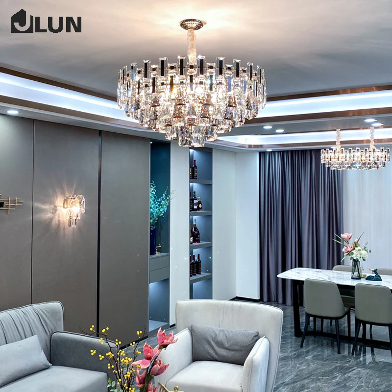 New light luxury crystal chandelier modern minimalist living room crystal lamp dining room chandelier bedroom lamps
New light luxury crystal chandelier modern minimalist living room crystal lamp dining room chandelier bedroom lamps