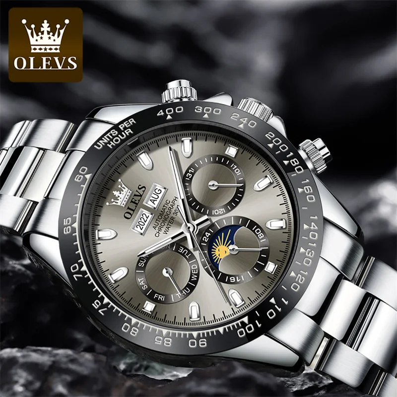 OLEVS New Mens Business Classic Watches Sport Waterproof Stainless Steel Automatic Mechanical Calendar Clock Relogio
OLEVS New Mens Business Classic Watches Sport Waterproof Stainless Steel Automatic Mechanical Calendar Clock Relogio