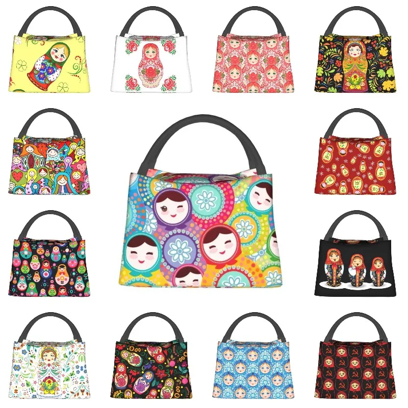 Custom Russian Dolls Matryoshka Lunch Bags Women Cooler Warm Insulated Lunch Box for Work Pinic or Travel
Custom Russian Dolls Matryoshka Lunch Bags Women Cooler Warm Insulated Lunch Box for Work Pinic or Travel