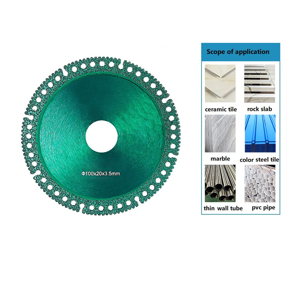 Composite Multifunctional Diamond Cutting Disc Saw Blade For Marble Tile Ceramic PVC Pipe Aluminum Alloy Cutting Grinding
Composite Multifunctional Diamond Cutting Disc Saw Blade For Marble Tile Ceramic PVC Pipe Aluminum Alloy Cutting Grinding