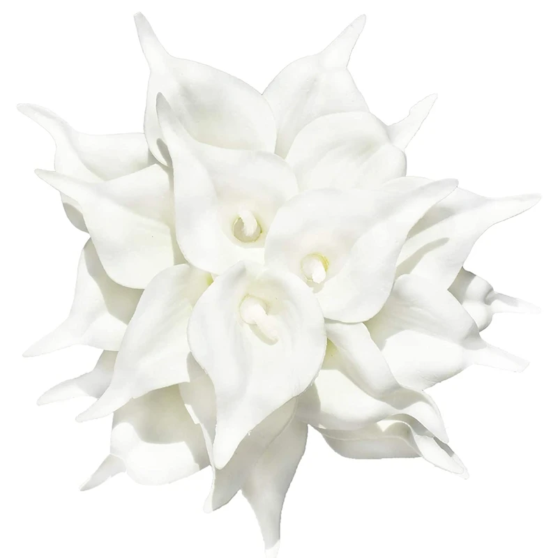20 Pcs Artificial White Calla Lily Flowers with Soft Latex Materials for Home & Kitchen Decoration
20 Pcs Artificial White Calla Lily Flowers with Soft Latex Materials for Home & Kitchen Decoration