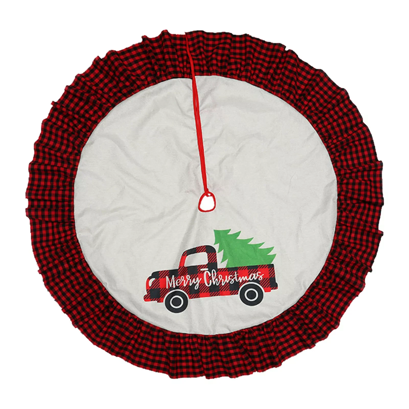 Linen Christmas Tree Skirt Durable Red &Black Plaid Lace Tree Skirt Christmas Tree Bottom Ornaments For Garden Hotel
Linen Christmas Tree Skirt Durable Red &Black Plaid Lace Tree Skirt Christmas Tree Bottom Ornaments For Garden Hotel