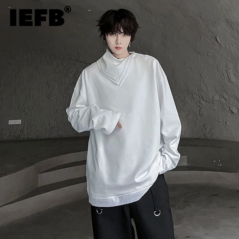 IEFB Autumn Long Sleeve T-shirts Trend Men's Solid Color High Neck Button Tops Underlay Brushed Casual Pullover 2023 New 9C1928
IEFB Autumn Long Sleeve T-shirts Trend Men's Solid Color High Neck Button Tops Underlay Brushed Casual Pullover 2023 New 9C1928