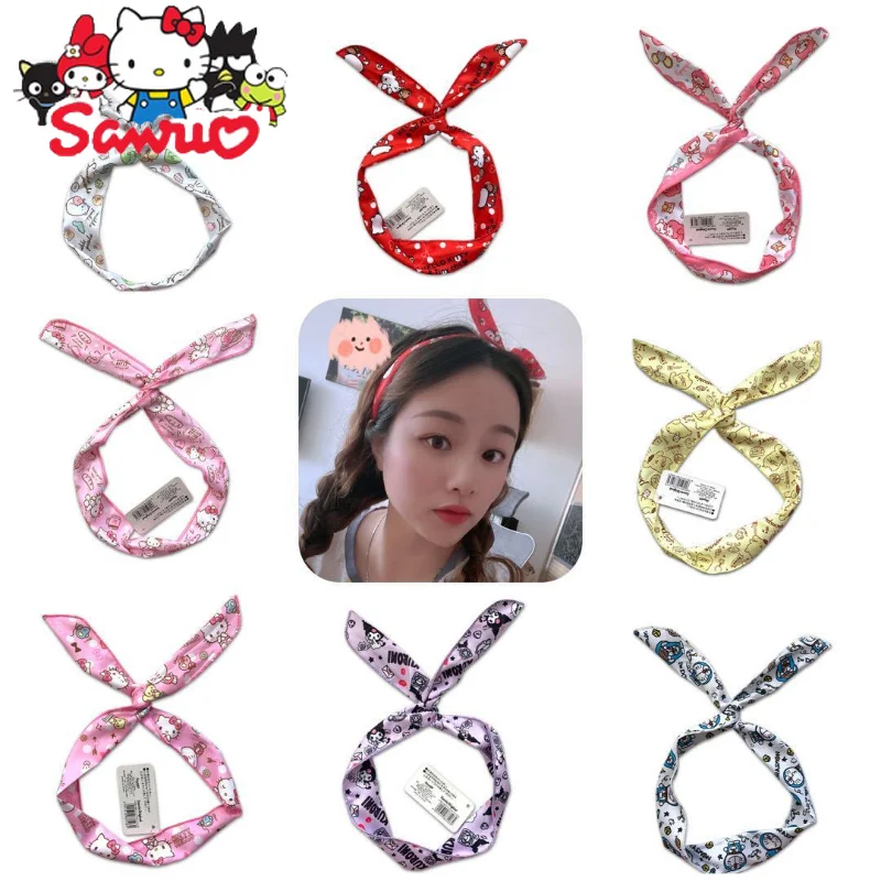 Sanrio Melody Kuromi Hello Kitty Cinnamoroll pochaccoin Женская Тиара для мытья лица повязка для волос бандана с узелком
Sanrio Melody Kuromi Hello Kitty Cinnamoroll pochaccoin Женская Тиара для мытья лица повязка для волос бандана с узелком