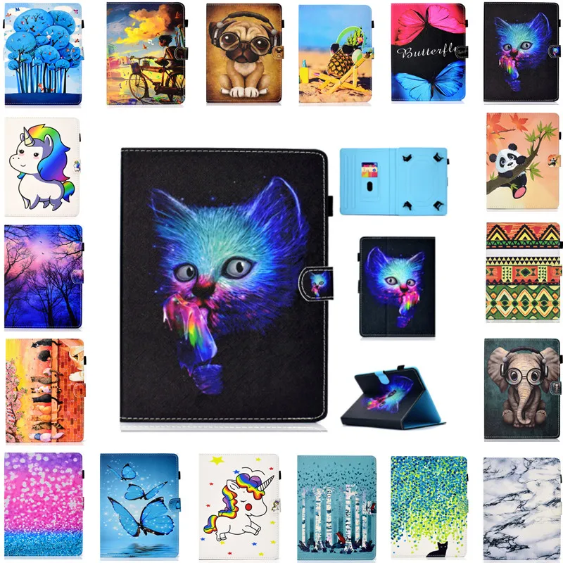 

Cute PU Leather Cover for Lenovo Tab 2 A10-70F A10-30F X30F Tab 3 10 Plus Business TB-X103F X70F 10.1 Inch Tablet Universal Case
