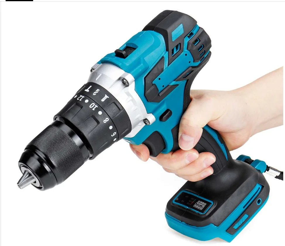 18V Electric Cordless Drill 10mm Electric Screwdriver Brushless Impact Gun Power Tools Compatible For Makita Battery
18V Electric Cordless Drill 10mm Electric Screwdriver Brushless Impact Gun Power Tools Compatible For Makita Battery