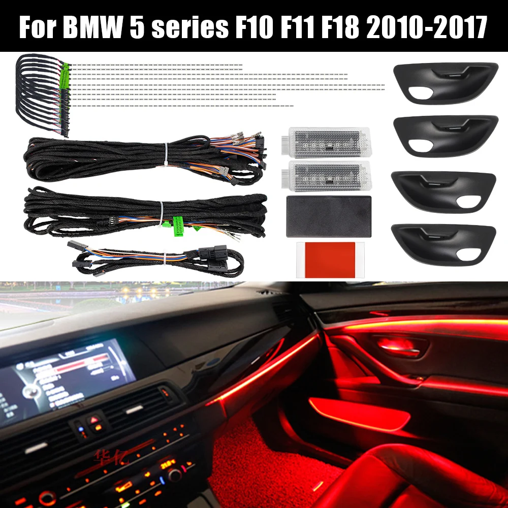 

Neon Interior Door Ambient Light Kit LED Car Atmosphere Lamp For BMW 5 Series F10 F11 F18 2010-2017 Decorative Lighting 9 Color