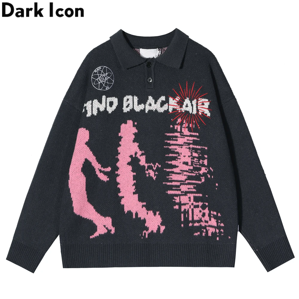 Dark Icon Jacquard Turn-down Collar 2 Buttons Men's Sweater Autumn Pullover Sweater Women Couple Clothing
Dark Icon Jacquard Turn-down Collar 2 Buttons Men's Sweater Autumn Pullover Sweater Women Couple Clothing