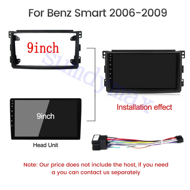 9inch Car Radio Fascia Fit for Benz smart 2006-20019 Stereo DVD Player Installation Surround Trim Panel Audio Frame Bezel 
9inch Car Radio Fascia Fit for Benz smart 2006-20019 Stereo DVD Player Installation Surround Trim Panel Audio Frame Bezel