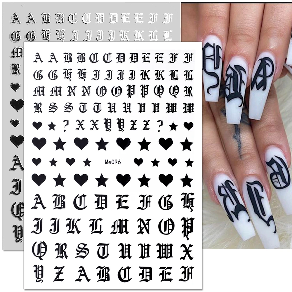 Holographic Alphabet Nail Stickers Decal Laser Gold Silver Black English Letter Word Bronzing Nail Decals Symbol Template Slider
Holographic Alphabet Nail Stickers Decal Laser Gold Silver Black English Letter Word Bronzing Nail Decals Symbol Template Slider