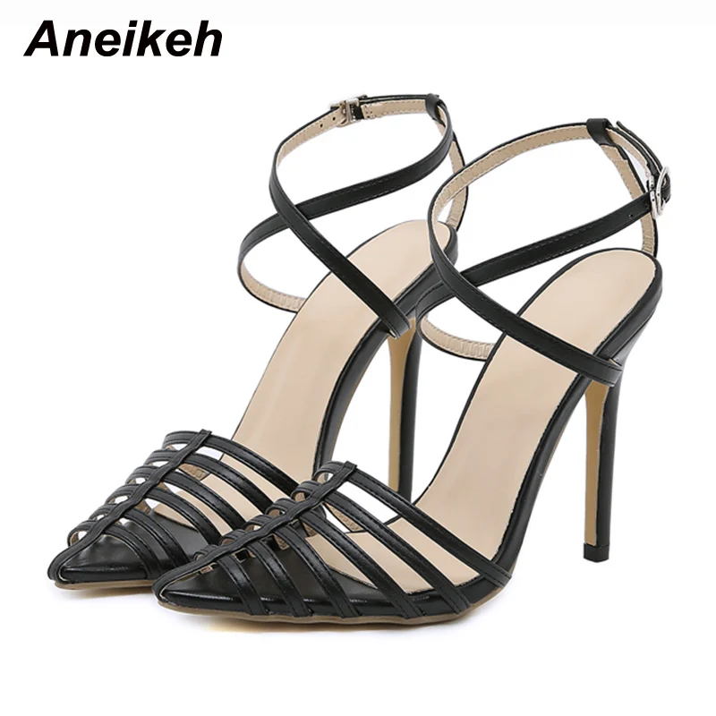 Aneikeh Classics Solid PU Pointed Toe Thin High Heel Women Pumps Open Toe Ankle Buckle Strap Party Dress Career Ladies Shoes New
Aneikeh Classics Solid PU Pointed Toe Thin High Heel Women Pumps Open Toe Ankle Buckle Strap Party Dress Career Ladies Shoes New
