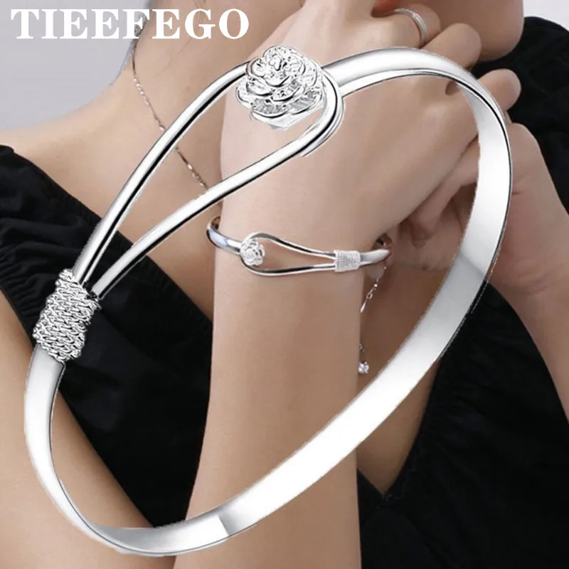 Hot Sale 925 Sterling Silver Women's Bracelet Delicate Elegant Flower Bracelet Adjustable Jewelry Fashion Party Gifts For Girls
Hot Sale 925 Sterling Silver Women's Bracelet Delicate Elegant Flower Bracelet Adjustable Jewelry Fashion Party Gifts For Girls