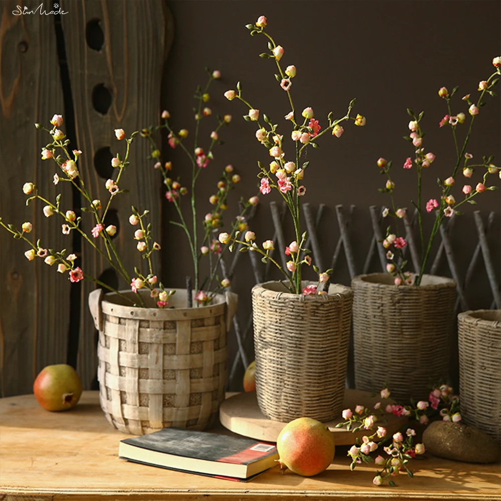 SunMade Vivid Peach Blossom Bud Branch Tiny Silk Artificial Flowers Home Wedding Decoration Flores Artificales DIY Flower Decor 
SunMade Vivid Peach Blossom Bud Branch Tiny Silk Artificial Flowers Home Wedding Decoration Flores Artificales DIY Flower Decor