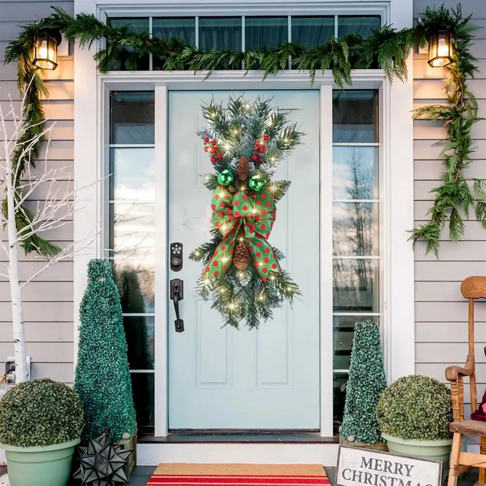 Christmas Stair Wreath Festive Led Christmas Stairway Swag Glowing Pine Needle Pinecone Berry Bowknot Ball for Indoor/outdoor
Christmas Stair Wreath Festive Led Christmas Stairway Swag Glowing Pine Needle Pinecone Berry Bowknot Ball for Indoor/outdoor