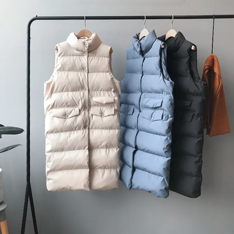Solid Turtleneck Long Vest Women Puffer Cotton Padded Warm Sleeveless Cardigan Waistcoat Winter Autumn Bubble Coat Jacket Outfit
Solid Turtleneck Long Vest Women Puffer Cotton Padded Warm Sleeveless Cardigan Waistcoat Winter Autumn Bubble Coat Jacket Outfit