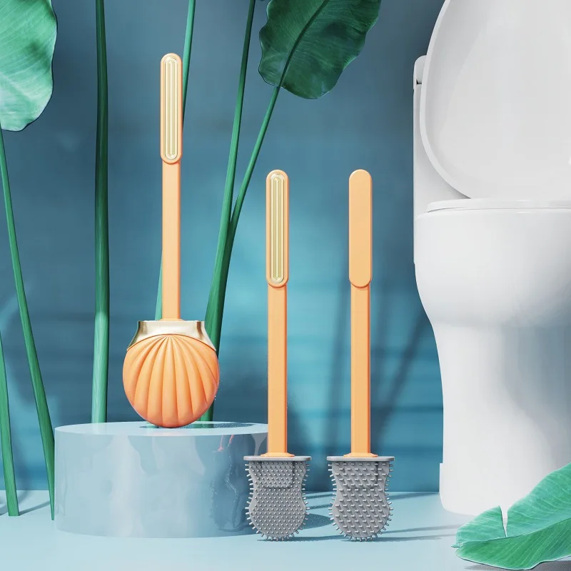 Long Handle Silicone Flat Toilet Brush with Shell Shape Holder Dead Corner Cleaning Punchless Bathroom Accesories Sets Tools
Long Handle Silicone Flat Toilet Brush with Shell Shape Holder Dead Corner Cleaning Punchless Bathroom Accesories Sets Tools