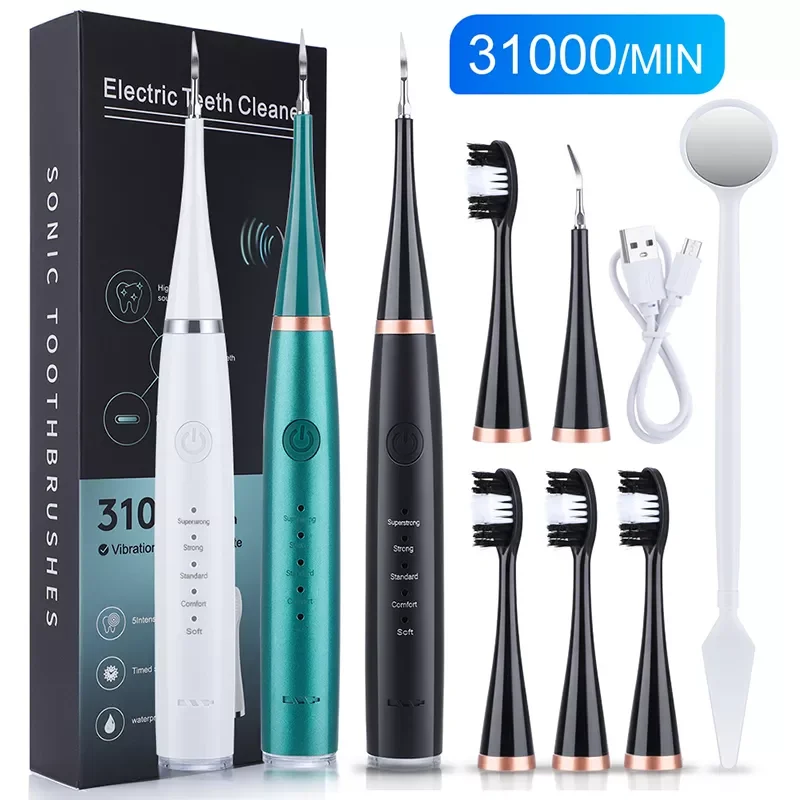 Dental Tartar Remover Ultrasonic Tooth Cleaner Teeth Whiten Scaler USB Electric Toothbrush Dental Stone Removal Oral Irrigators
Dental Tartar Remover Ultrasonic Tooth Cleaner Teeth Whiten Scaler USB Electric Toothbrush Dental Stone Removal Oral Irrigators