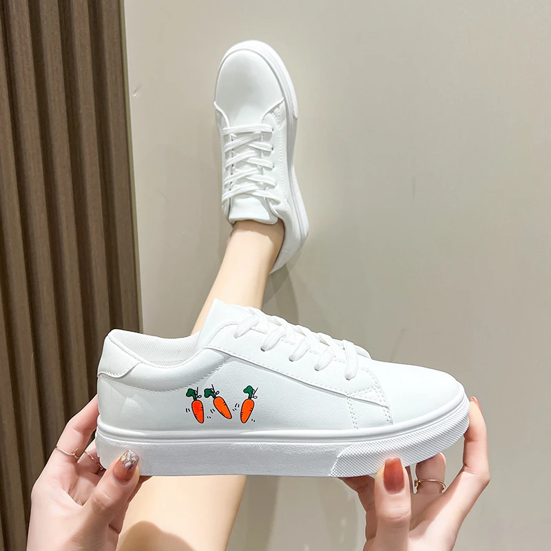 White Shoes for Women 2023 Autumn New Cute Cartoon Women's Sneakers Comfort Flats Casual Shoes Student Skate Shoes Zapatos Mujer
White Shoes for Women 2023 Autumn New Cute Cartoon Women's Sneakers Comfort Flats Casual Shoes Student Skate Shoes Zapatos Mujer